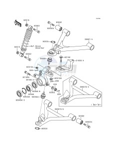 KLF 400 B [BAYOU 400 4X4] (B4-B6) [BAYOU 400 4X4] drawing FRONT SUSPENSION