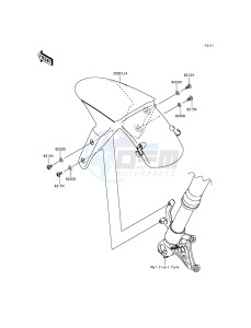 NINJA ZX-10R ZX1000JFFA FR XX (EU ME A(FRICA) drawing Front Fender(s)