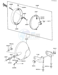 KZ 305 B [LTD] (B2-B3) [LTD] drawing HEADLIGHT-- S- -