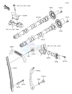 VERSYS 1000 KLZ1000BHF XX (EU ME A(FRICA) drawing Camshaft(s)/Tensioner