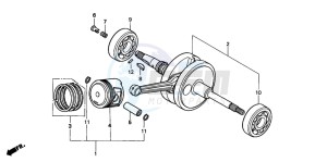 NSS250 drawing CRANKSHAFT/PISTON (NSS2502)