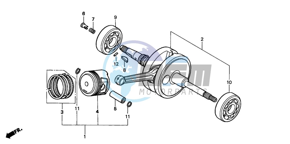 CRANKSHAFT/PISTON (NSS2502)