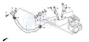 VT600CD 400 drawing WATER PIPE