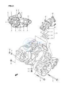 RM250 (E2) drawing CRANKCASE (MODEL P)