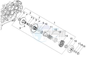 Beverly 400 ie Tourer e3 drawing Driven pulley