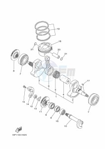 YFZ450R (BKD5) drawing CRANKSHAFT & PISTON