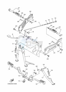 YBR125EGS YBR125G (43BL) drawing STAND & FOOTREST