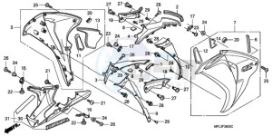 CBR1000RR9 France - (F / CMF MME REP) drawing MIDDLE COWL