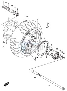 AN650 BURGMAN drawing REAR WHEEL