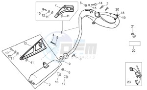 RX-SX 50 2006-2010 drawing Exhaust unit