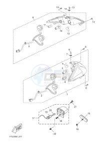 X-MAX125 XMAX 125 EVOLIS 125 (2ABB 2ABB) drawing TAILLIGHT