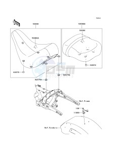 VN 1700 A [VULCAN 1700 VOYAGER] (9FA) A9FA drawing SEAT