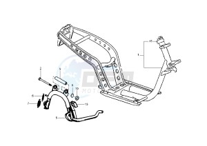 Zip 125 drawing Frame - Central Stand