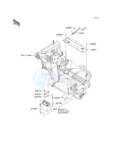 KAF 400 B [MULE 600] (B6F-B9F) B8F drawing ENGINE MOUNT