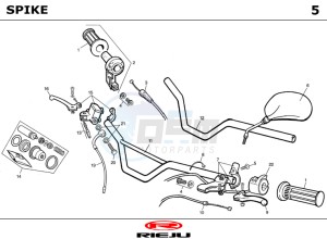 SPIKE-50-GREY drawing HANDLEBAR - CONTROLS