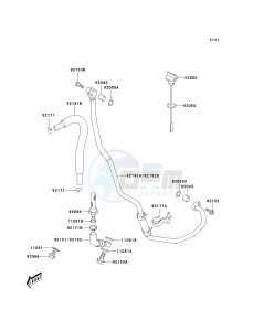 KLX 400 A [KLX400SR KLX400R] (A1-A2 A2 CAN ONLY) [KLX400SR KLX400R] drawing OIL HOSE