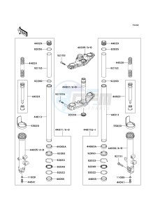 ER 650 A [ER-6N (AUSTRALIAN] (A6F-A8F) A6F drawing FRONT FORK