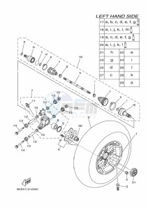 YFM700FWBD KODIAK 700 EPS (B5KS) drawing REAR WHEEL