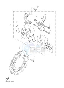 XVS950CR XVS950 ABS XV950 RACER (B334) drawing FRONT BRAKE CALIPER