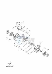 YZ125 (B4XJ) drawing CRANKSHAFT & PISTON