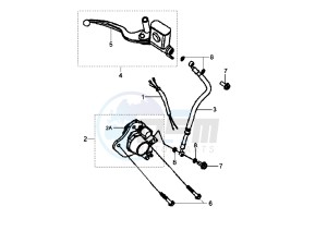 HD EU2 - 125 cc drawing FRONT BRAKE SYSTEM