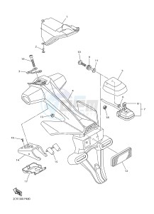 YZF-R1 998 R1 (2CRJ 2CRK) drawing TAILLIGHT