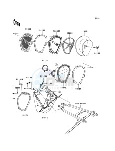 KX450F KX450D6F EU drawing Air Cleaner