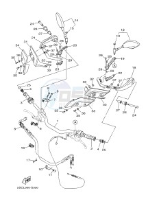 MT-09 TRACER MT09TRA TRACER 900 (2SCL) drawing STEERING HANDLE & CABLE