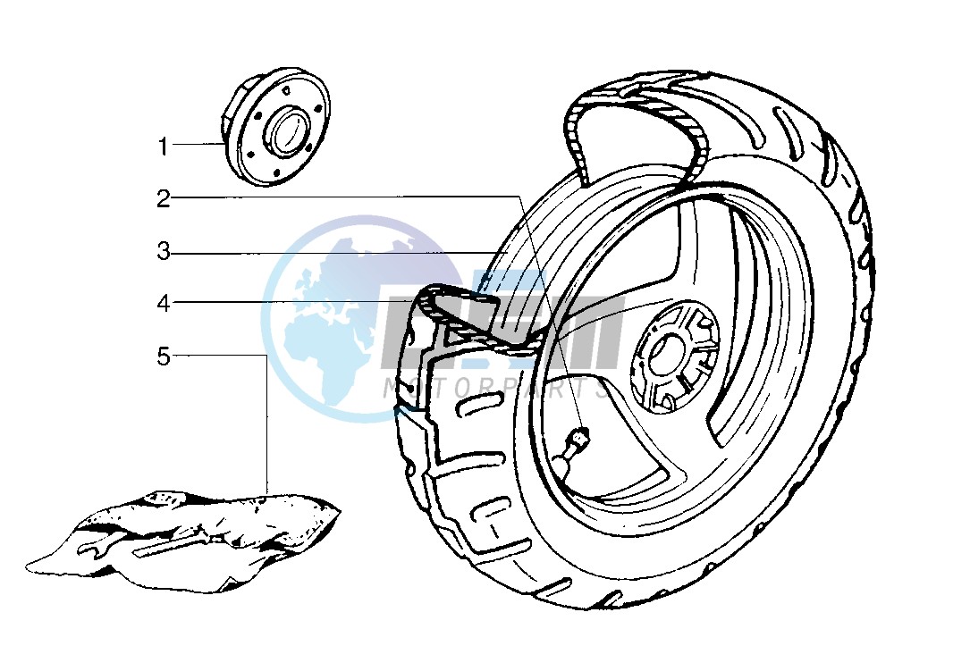 Rear wheel drum brake