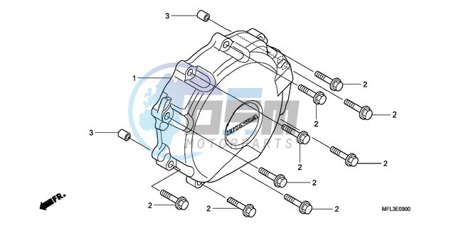 A.C. GENERATOR COVER (CBR 1000RR)