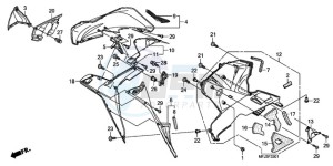 CBR600RR9 Europe Direct - (ED / SPC) drawing LOWER COWL (R.) (CBR600RR9,A/RA9,A)