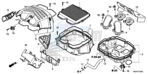 VFR1200XF CrossTourer - VFR1200X 2ED - (2ED) drawing AIR CLEANER