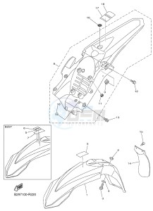 YZ250FX (B297 B298 B299 B299 B29A) drawing FENDER