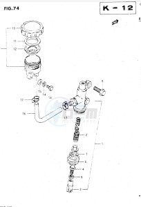 GSX500E (E39) drawing REAR MASTER CYLINDER