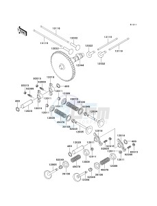 KAF 620 R [MULE 4010 TRANS4X4] (R9F-RAFA) RAFA drawing VALVE-- S- -_CAMSHAFT-- S- -