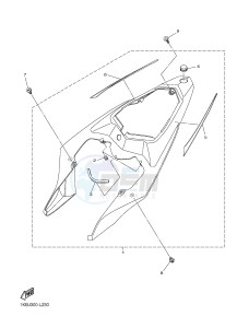 YZF-R1 998 R1 (1KBJ 1KBK) drawing SIDE COVER