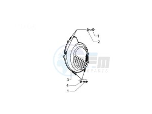 PX 150 (EMEA, APAC, LATAM) (Jp, Mx) drawing Flywheel magneto cover - Oil filter