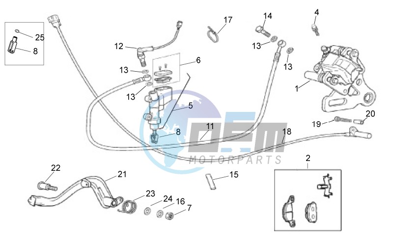 Rear brake caliper