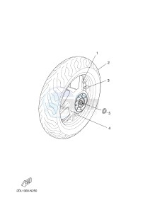 YP250R X-MAX 250 (2DL4 2DL4 2DL4) drawing REAR WHEEL