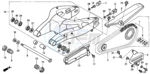 VTR1000SP VTR1000SP-1 drawing SWINGARM (VTR1000SP2/3/4/ 5/6)