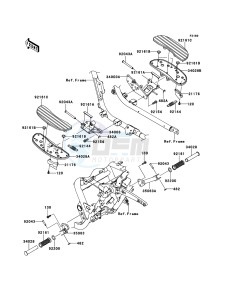 VN1700_VOYAGER_CUSTOM_ABS VN1700KEF GB XX (EU ME A(FRICA) drawing Footrests