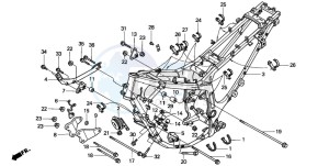 XRV750 AFRICA TWIN drawing FRAME BODY