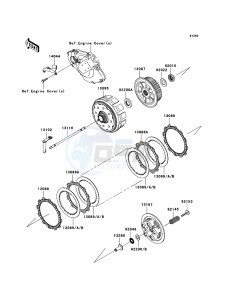 KX450F KX450D6F EU drawing Clutch