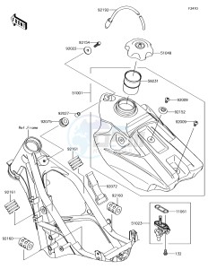 KX85-II KX85DJF EU drawing Fuel Tank