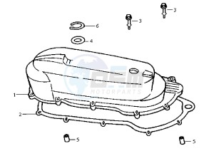 JET - 50 cc drawing CLUTCH COVER