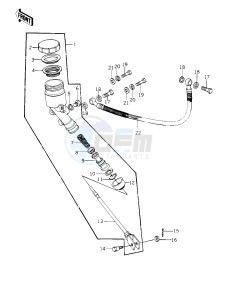 KZ 1000 C [POLICE 1000] (C1-C1A) [POLICE 1000] drawing REAR MASTER CYLINDER -- 78 C1_C1A- -