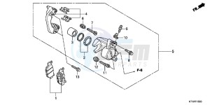 SH300AC drawing REAR BRAKE CALIPER