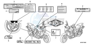 CB1000RA9 Australia - (U / ABS) drawing CAUTION LABEL(1)