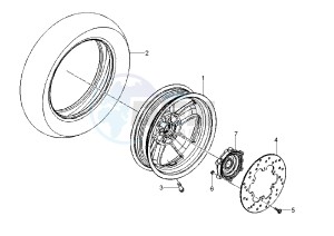 GTS 250 drawing Rear Wheel