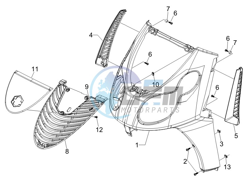 Front shield